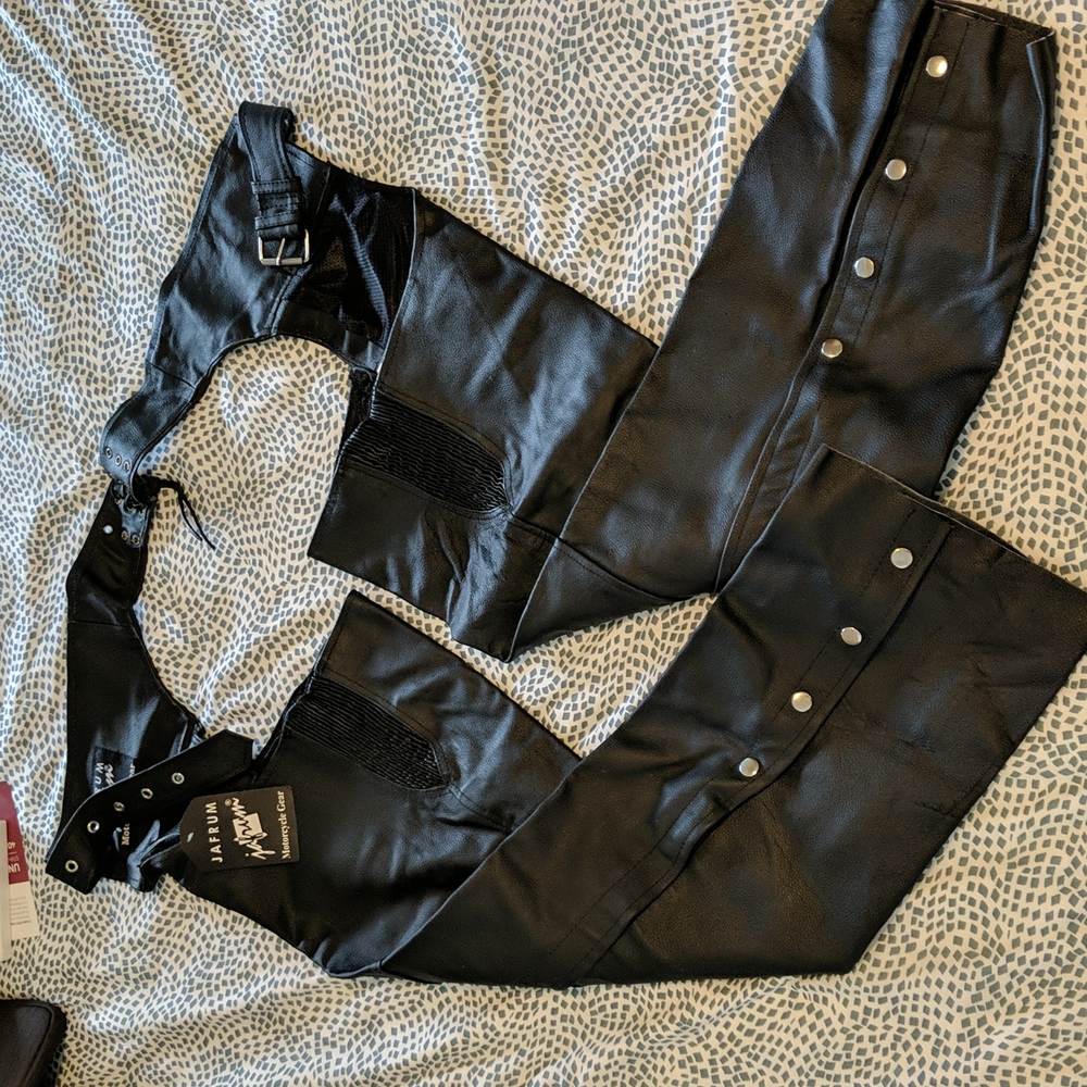 Black Leather Chaps